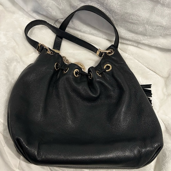 Michael Kors Leather Hobo Bag in Black with Goldtone Hardware - Picture 2 of 4